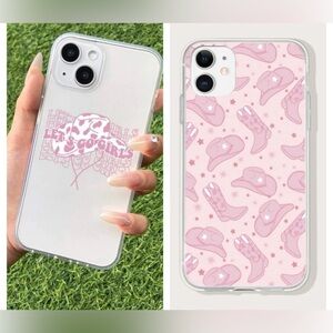 Set of 2 pink cowgirl iPhone 11 Pro phone cases